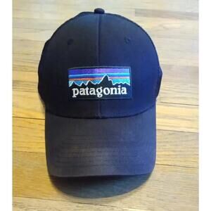 Patagonia Logo Trucker Hat Snapback Black Pre-owned Outdoor Fishing Colorful